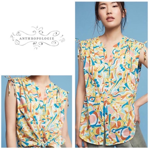 Anthropologie Small Top Artwork Of Danielle Kroll free People sezane - Picture 1 of 9